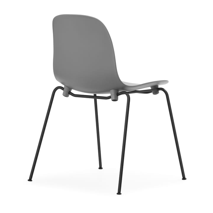 Sedia impilabile Form Chair con gambe nere in confezione da 2, Grigio - undefined - Normann Copenhagen