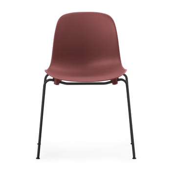 Sedia impilabile Form Chair con gambe nere in confezione da 2, Rosso - undefined - Normann Copenhagen