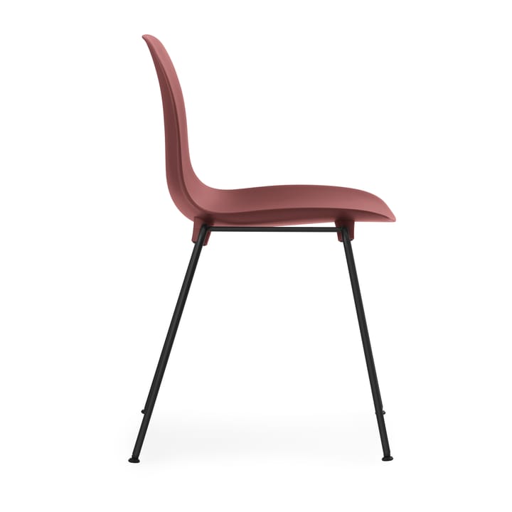 Sedia impilabile Form Chair con gambe nere in confezione da 2, Rosso - undefined - Normann Copenhagen