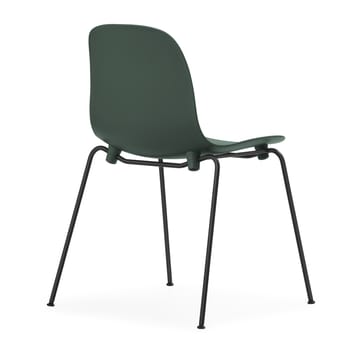 Sedia impilabile Form Chair con gambe nere in confezione da 2, Verde - undefined - Normann Copenhagen