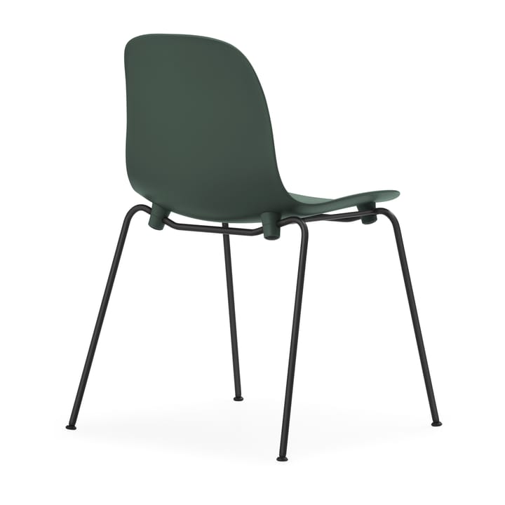 Sedia impilabile Form Chair con gambe nere in confezione da 2, Verde Normann Copenhagen