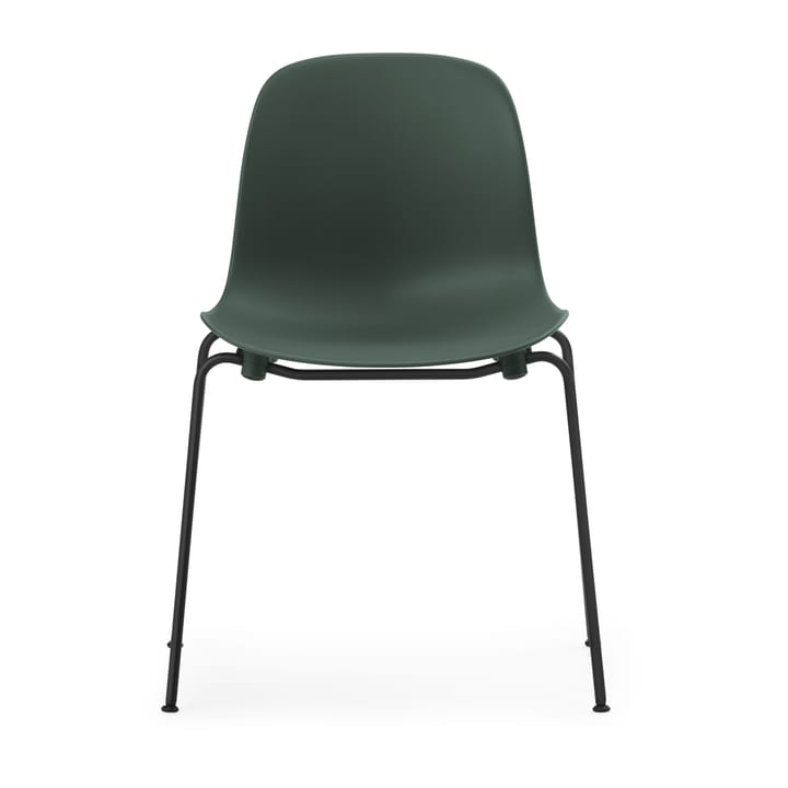 Sedia impilabile Form Chair con gambe nere in confezione da 2, Verde Normann Copenhagen