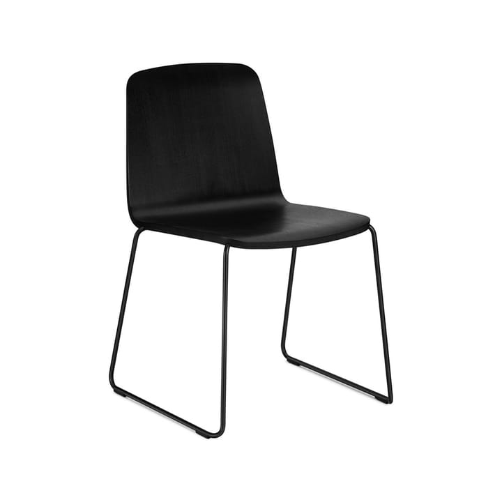 Sedia Just - nero, bordo nero, struttura in metallo nero - Normann Copenhagen