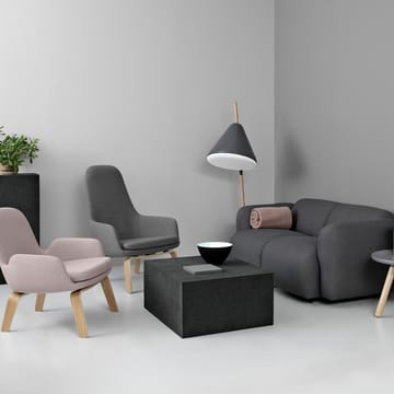 Sedia lounge Era Low - pelle tango nero - Normann Copenhagen