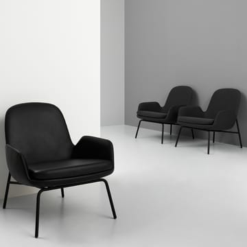 Sedia lounge Era Low - pelle tango nero - Normann Copenhagen