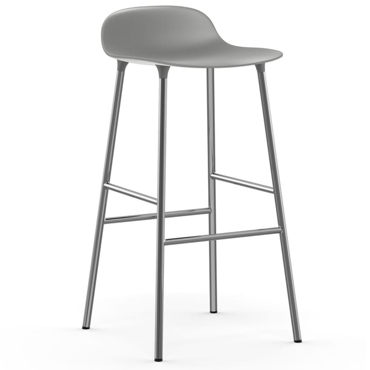 Sedia per bambini Form con gambe cromate, 75 cm - Grigio - Normann Copenhagen