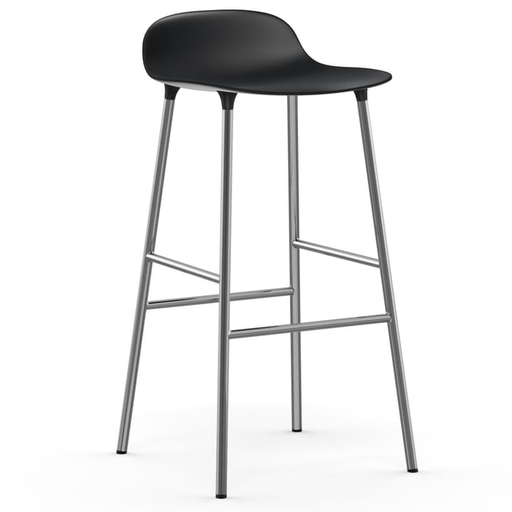 Sedia per bambini Form con gambe cromate, 75 cm - Nero - Normann Copenhagen