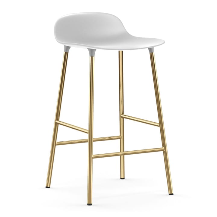 Sgabello con gambe in bronzo Form 75 cm - Bianco - Normann Copenhagen