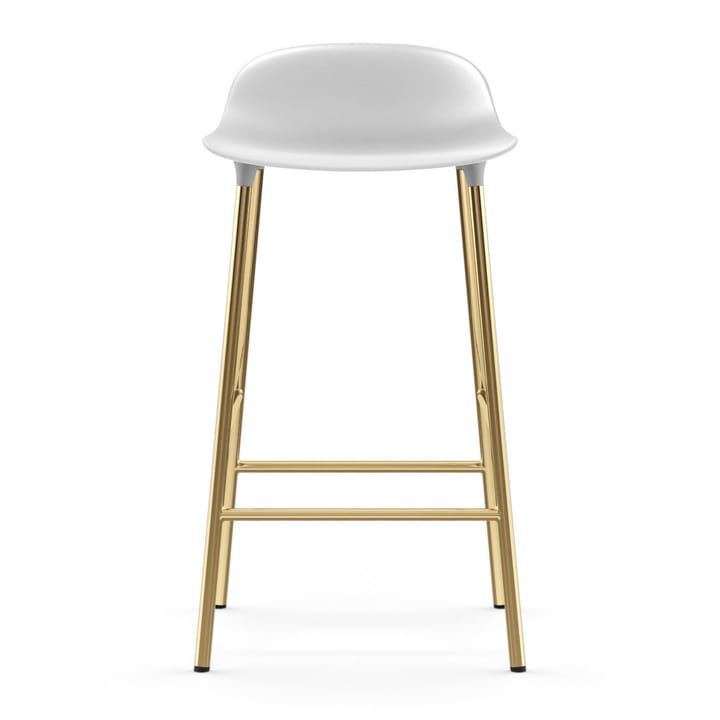 Sgabello con gambe in bronzo Form 75 cm - Bianco - Normann Copenhagen