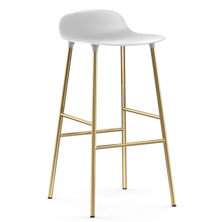 Sgabello con gambe in bronzo Form 75 cm - Bianco - Normann Copenhagen