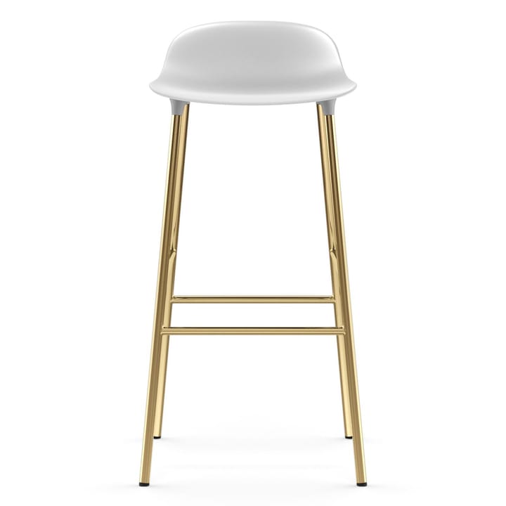 Sgabello con gambe in bronzo Form 75 cm - Bianco - Normann Copenhagen