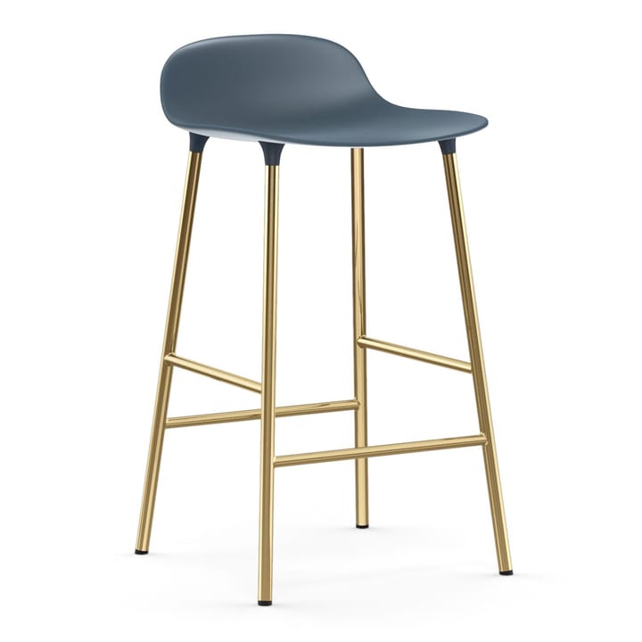 Sgabello con gambe in bronzo Form 75 cm - Blu - Normann Copenhagen