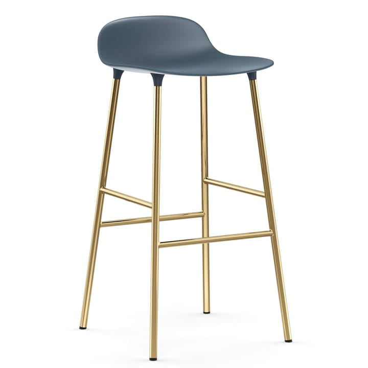 Sgabello con gambe in bronzo Form 75 cm - Blu - Normann Copenhagen