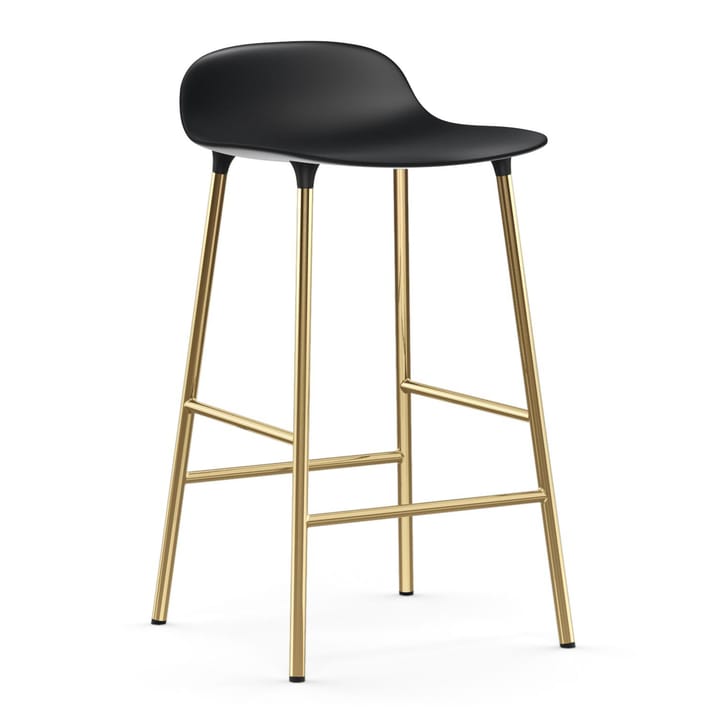 Sgabello con gambe in bronzo Form 75 cm - Nero - Normann Copenhagen