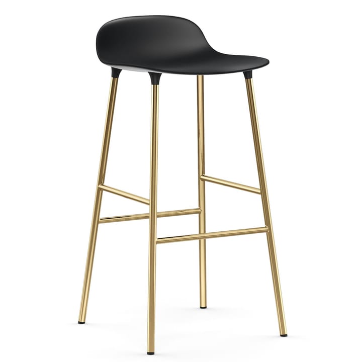 Sgabello con gambe in bronzo Form 75 cm - Nero - Normann Copenhagen