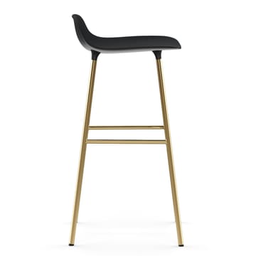 Sgabello con gambe in bronzo Form 75 cm - Nero - Normann Copenhagen