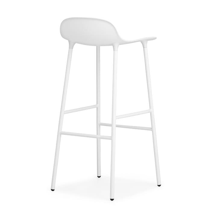 Sgabello con gambe in metallo Form 75 cm - Bianco - Normann Copenhagen