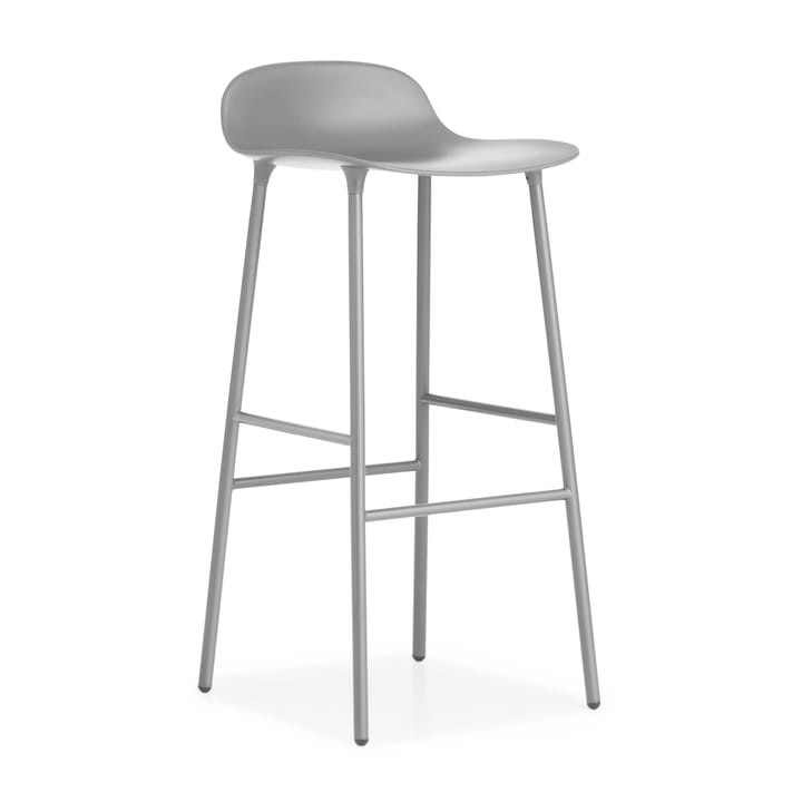 Sgabello con gambe in metallo Form 75 cm - Grigio - Normann Copenhagen