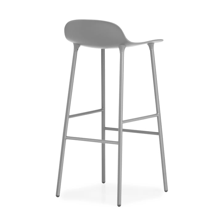 Sgabello con gambe in metallo Form 75 cm - Grigio - Normann Copenhagen