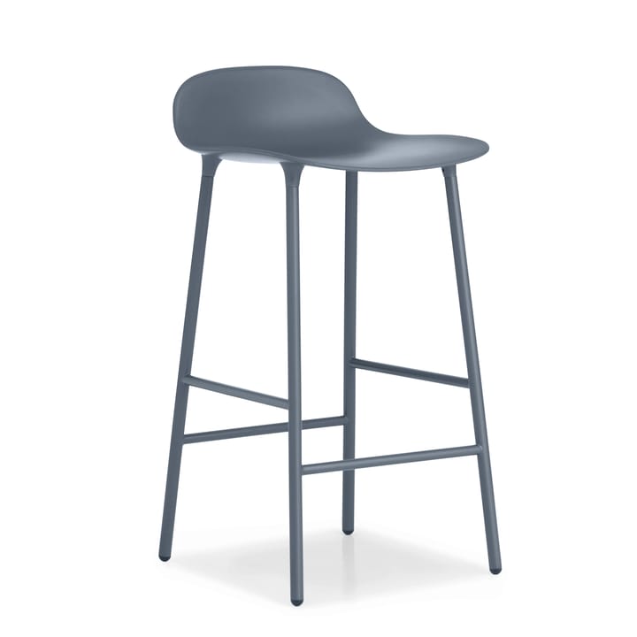 Sgabello con gambe in metallo Form - Blu - Normann Copenhagen