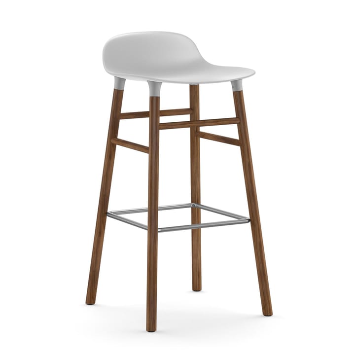 Sgabello con gambe in noce Form 75 cm - Bianco - Normann Copenhagen