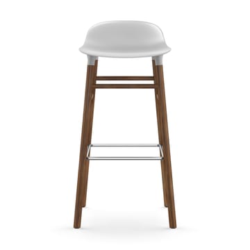 Sgabello con gambe in noce Form 75 cm - Bianco - Normann Copenhagen