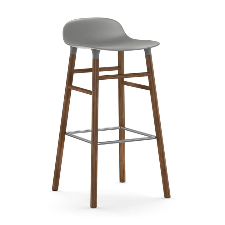 Sgabello con gambe in noce Form 75 cm - Grigio - Normann Copenhagen