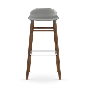 Sgabello con gambe in noce Form 75 cm - Grigio - Normann Copenhagen