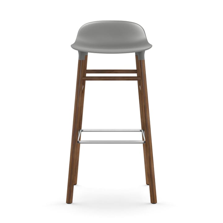 Sgabello con gambe in noce Form 75 cm - Grigio - Normann Copenhagen