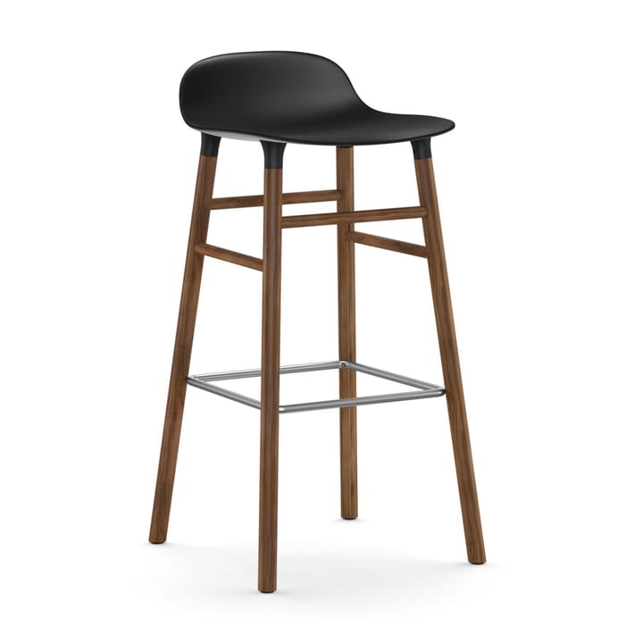 Sgabello con gambe in noce Form 75 cm - Nero - Normann Copenhagen