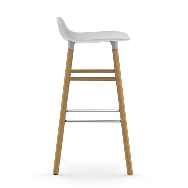 Sgabello con gambe in noce Form  - Bianco - Normann Copenhagen