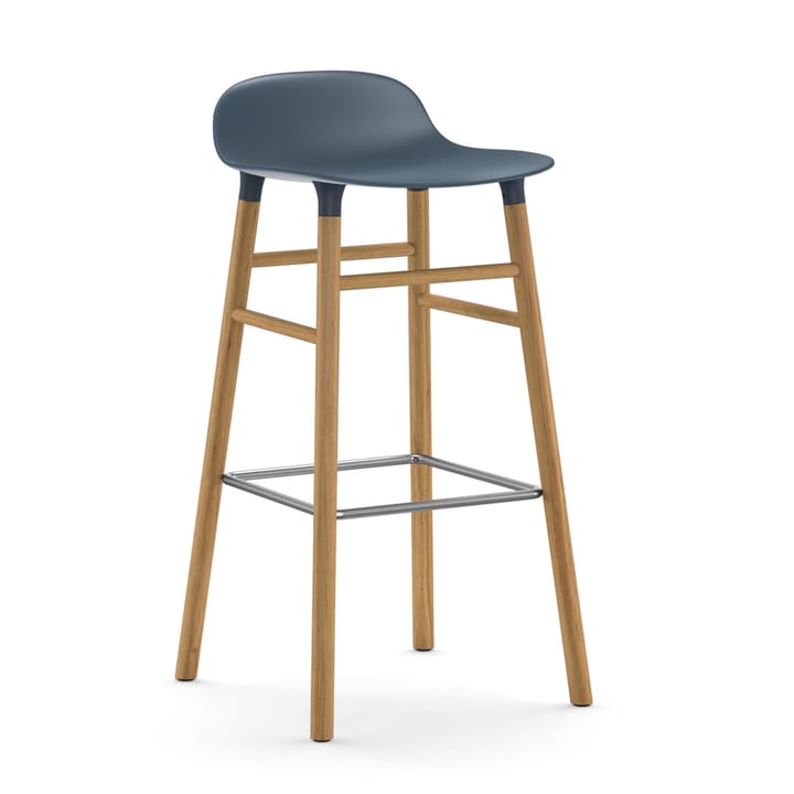 Sgabello con gambe in noce Form  - Blu - Normann Copenhagen