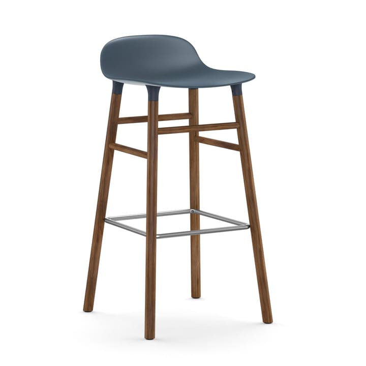 Sgabello con gambe in noce Form  - Blu - Normann Copenhagen