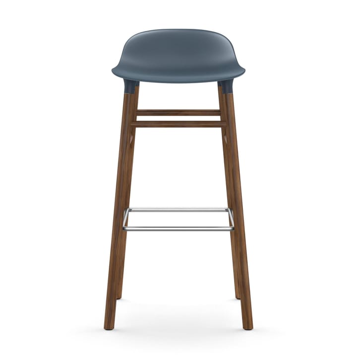 Sgabello con gambe in noce Form  - Blu - Normann Copenhagen