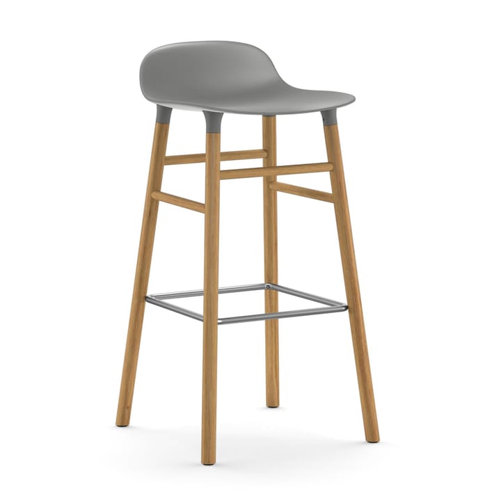 Sgabello con gambe in noce Form  - Grigio - Normann Copenhagen