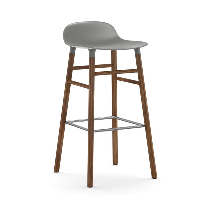 Sgabello con gambe in noce Form  - Grigio - Normann Copenhagen