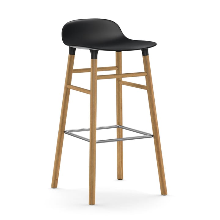 Sgabello con gambe in noce Form  - Nero - Normann Copenhagen