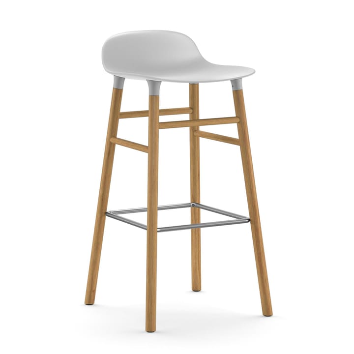 Sgabello con gambe in rovere Form 75 cm - Bianco - Normann Copenhagen