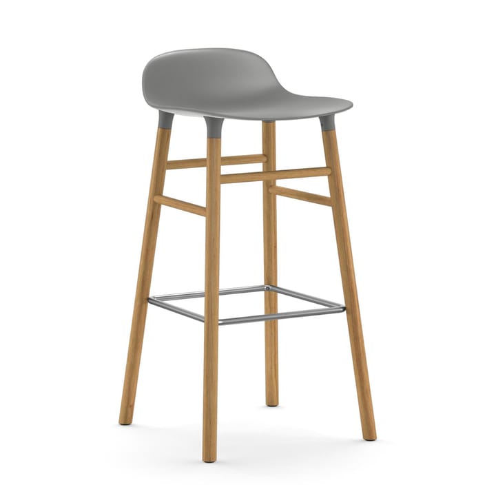 Sgabello con gambe in rovere Form 75 cm - Grigio - Normann Copenhagen