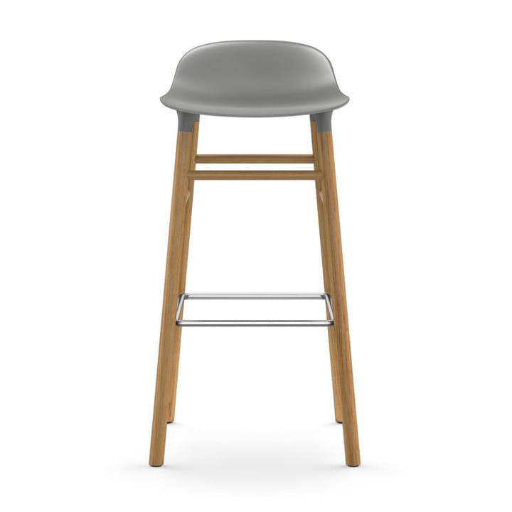 Sgabello con gambe in rovere Form 75 cm - Grigio - Normann Copenhagen