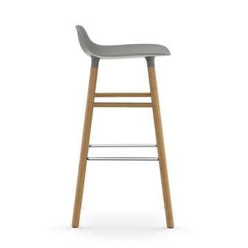 Sgabello con gambe in rovere Form 75 cm - Grigio - Normann Copenhagen