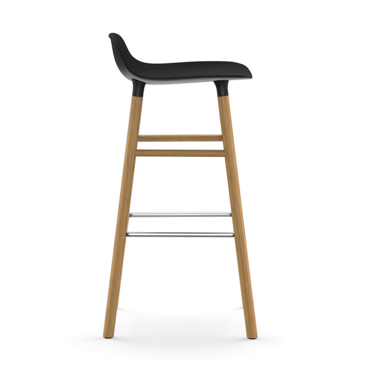 Sgabello con gambe in rovere Form 75 cm - Nero - Normann Copenhagen