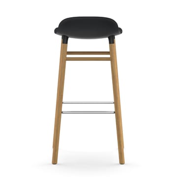 Sgabello con gambe in rovere Form 75 cm - Nero - Normann Copenhagen