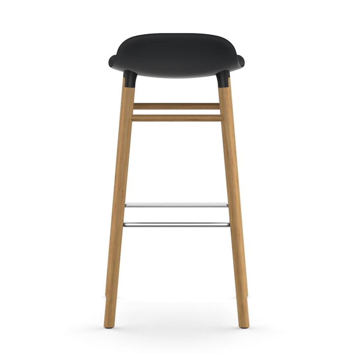 Sgabello con gambe in rovere Form 75 cm - Nero - Normann Copenhagen