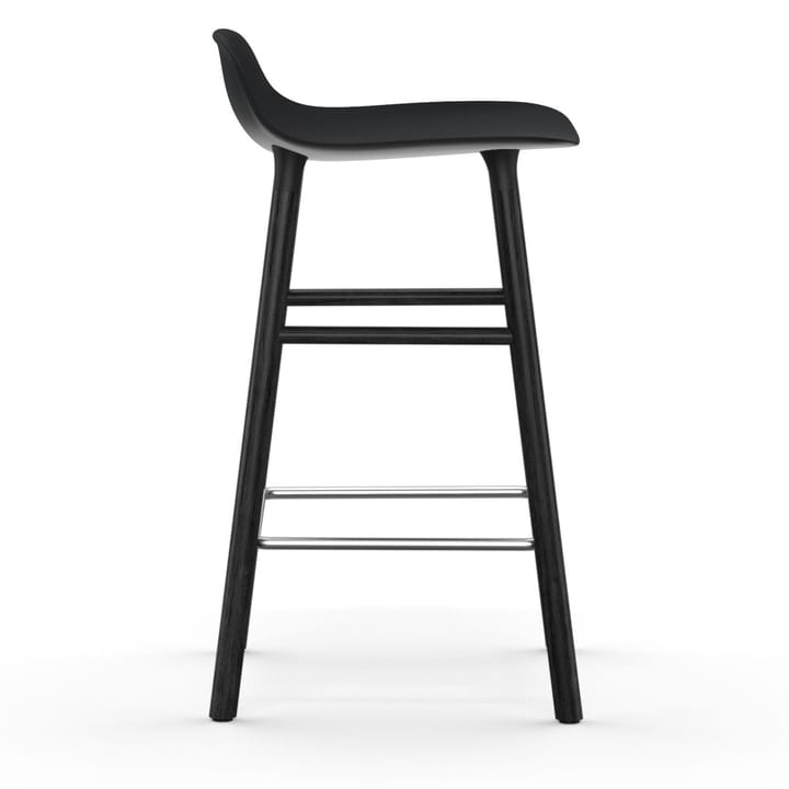 Sgabello con gambe in rovere verniciato Form 65 cm - Nero - Normann Copenhagen