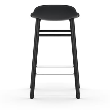 Sgabello con gambe in rovere verniciato Form 65 cm - Nero - Normann Copenhagen