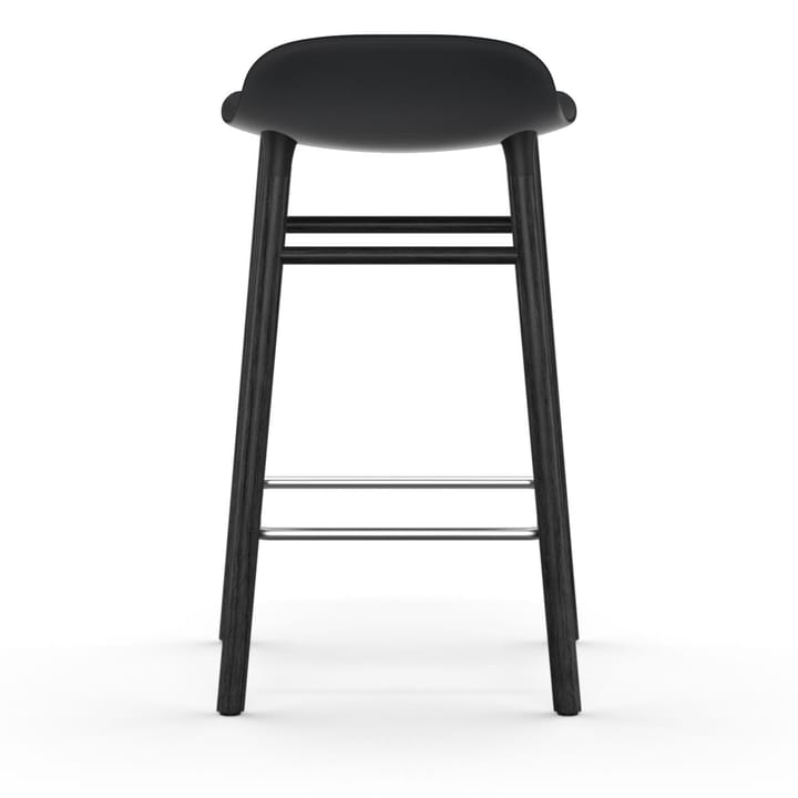 Sgabello con gambe in rovere verniciato Form 65 cm - Nero - Normann Copenhagen