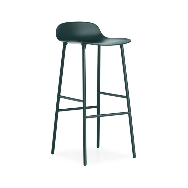 Sgabello da bar alto Form - verde, gambe in acciaio laccato verde - Normann Copenhagen