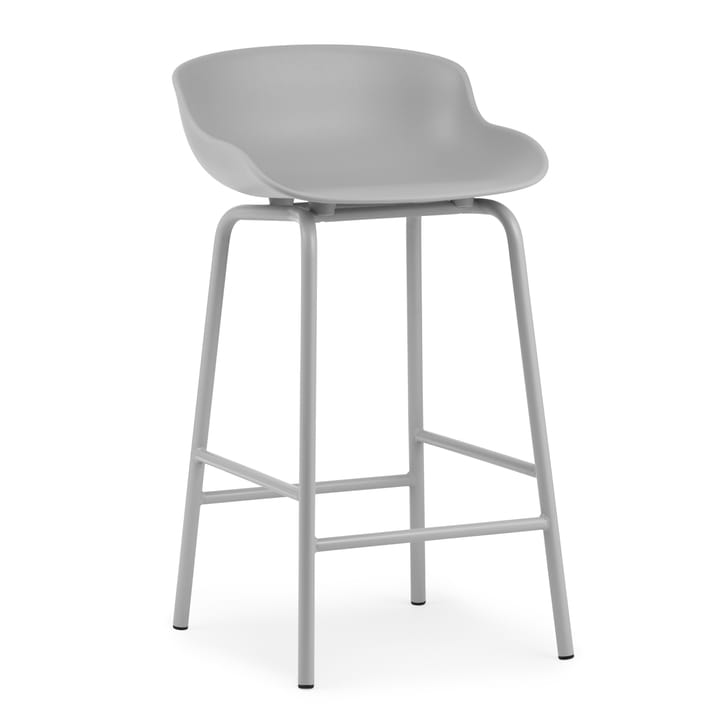 Sgabello da bar con gambe in metallo Hyg 65 cm - Grigio - Normann Copenhagen