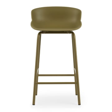 Sgabello da bar con gambe in metallo Hyg 65 cm - Verde oliva - Normann Copenhagen